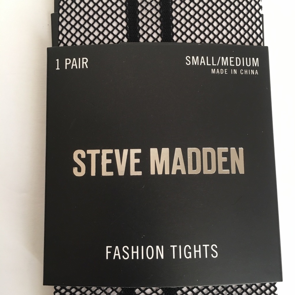 Steve Madden Perforated Tights Black S/M  and M/L